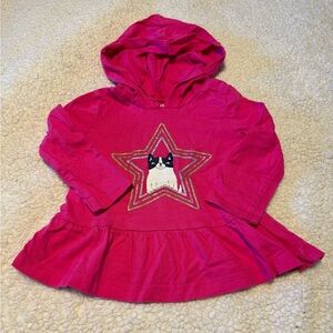 Carter’s hooded pink peplum top 18 months